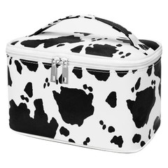 IMCUZUR Travel Makeup Bag for Women, Water-resistant Cosmetic Organizer, Cow