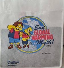 The Simpsons “Say Global Warming Is A Myth” Tote Bag 2007 New With Tags