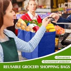Hillban 30 Pack Reusable Grocery Bags Bulk Heavy Duty Large Shopping Bags Was…
