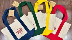NWT- Trader Joe’s Mini Canvas Tote Bag (ONE BAG, CHOOSE COLOR)