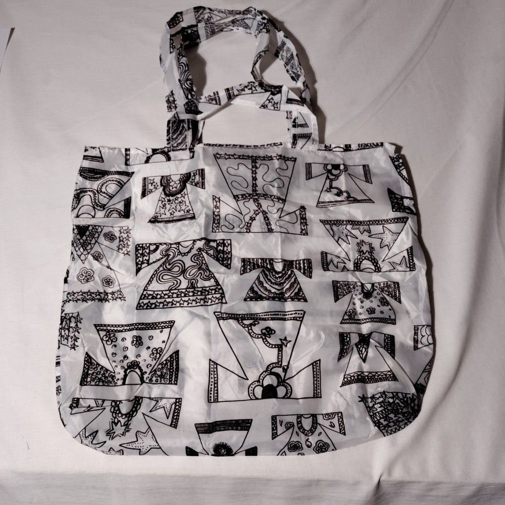 Ikea Karismatisk Black/White Foldable Shopping Bag Stocking Filler