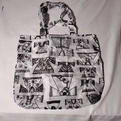 Ikea Karismatisk Black/White Foldable Shopping Bag Stocking Filler