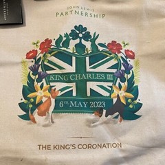 Waitrose Coronation Bag King Charles Dog Crown Fox 2023 Cotton John Lewis New