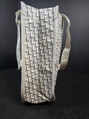 Lululemon Small Gray And White Logo Reusable Shopping Bag Excellent Condition