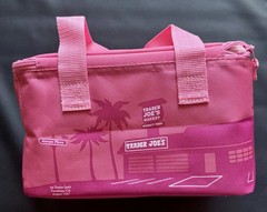 Trader Joe’s 2 Mini Insulated Tote Bag Bundle Pink andTeal Blue Cooler Set RARE