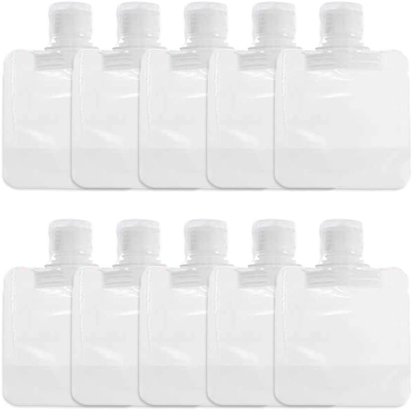 10Pcs Transparent Portable Fluid Packing Bags, Lotion 30ml,