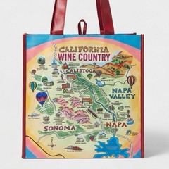 California Wine Country Reusable Tote Bag Napa Sonoma Calistoga NWT