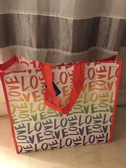 PRIDE~LOVE~Rainbow Reusable LargeShopping Bag~EcoTote Marshalls NWT