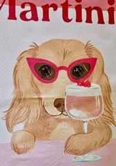 THREE Weenies & Martinis Dachshund Reusable Tote Shopping Bags Homegoods NEW