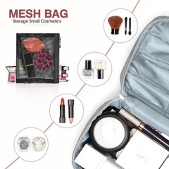 Large Makeup Bag Travel Cosmetic Case Organizer Large, Grey