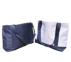 2 Pack Reusable Grocery Shopping Totes Bags With Gusset Travel Gym Sports