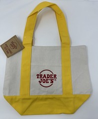 TRADER JOE’S YELLOW MINI CANVAS TOTE BAG NWT FREE GIFT 🎁 FAST SHIPPING