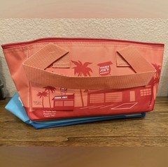 2025 Trader Joe’s Insulated Mini Cooler Bags Blue & Peach – LIMITED EDITION