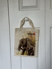 Schleich Elephant Canvas Tote Bag 2005 Rare Promo Wildlife Reusable Shopper
