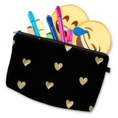 Deanfun Makeup Case Small, Cosmetic Zipper Bag Waterproof for Heart D2-51356