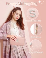 Vlando Unique Pink Makeup Bag Travel Toiletry Skincare Gifts