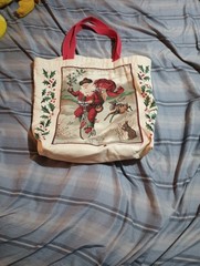 Smithsonian Institution Reusable Shopping Bag/Tote Christmas Santa Claus…