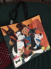 Shopping Bag~DOG MOM Mixed BREEDS~Dobi~Westi Terrier~Basset Hound~Reusable Tote