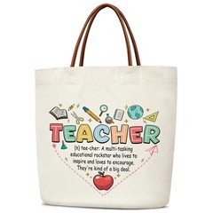 Teacher Tote Bag for Women, End of Term Graduation Appreciation Gifts for Tea…