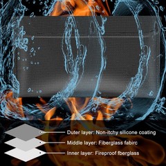 Small Fireproof Money Bag Waterproof Document Safe Pouch FROM USA