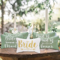 Whaline 8Pcs Bridesmaids Makeup Bags Wedding Bridal Cosmetic Sage Green