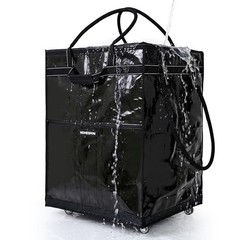 Rolling Shopping Bag with Wheels 142L Heavy-Duty Storage Organizer Large Black