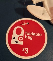 Target Bullseye Dog Reusable Foldable Bag Shoulder TikTok Viral 2024 16 x 20 NWT