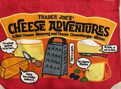 Trader Joe’s CHEESE ADVENTURES Canvas Tote Bag Shopping Grocery Washable – 3 PCS