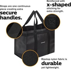 Heavy-Duty Reusable Grocery Bags – 4-Pack Collapsible Totes, 100 LBS Capacity