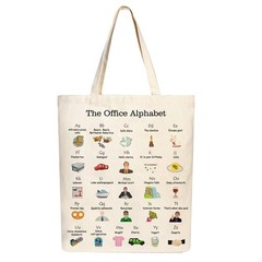 The Office Alphabet Tote Bag The Office Tv Show Merchandise Office Fans Kitchen