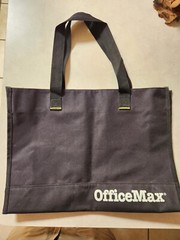 OfficeMax Black Tote Bag Reusable Shopping Bag Rare Sturdy