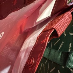 Lot of 3 – LULULEMON Small Reusable small Shopping Bags Totes Green, Red, White