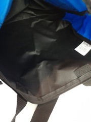 Atchison Canvas Zip Top Tote Bag Fourier 12x13x5 Blue Black Front & Side Pouches