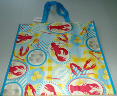 Coastal Reusable Tote Bag~20″X 18″X 8″~ LOBSTER DINNER By T.J.MAXX