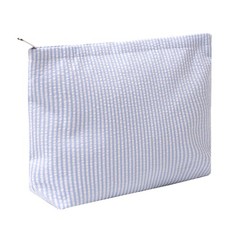 OZAOZ Makeup Bag Cosmetic Travel Toiletry Aesthetic Canvas Light blue