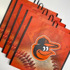 Baltimore Orioles Baseball Orange + Black Reusable Shopping Tote Bag MLB NWT NEW