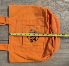 Trader Joes Orange Mini Tote Reusable Shopping Bag Embroidered Logo