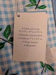 Draper James Floral Blue Plaid Market Tote Bag