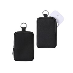 uekeboag 2Pcs Small Soft Neoprene Pouch with Zipper, Mini Black and