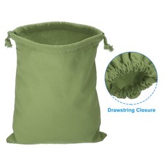 3pcs Reusable Drawstring Bags, 10×12.6″ Multipurpose Bags, Light Green