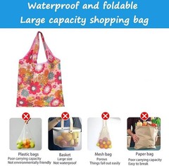 3 Pcs Extra Large 50Lbs Foldable Reusable Shopping Bags – Machine Washable Po…