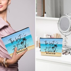Sldpngo Retirement Gifts for Women 2026 Makeup Bag, Happy 10*7.5*2 inch, Come