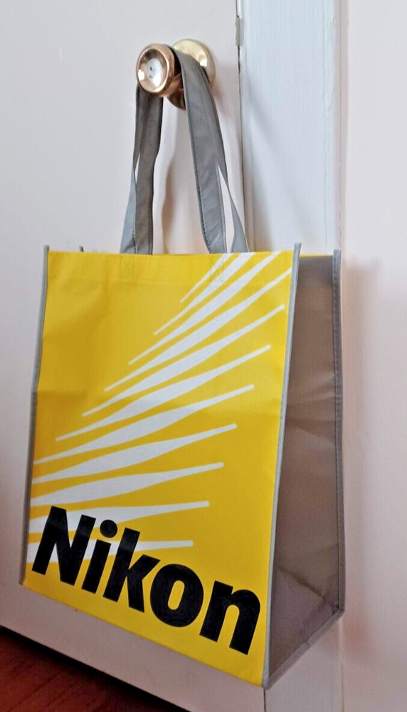 New Nikon Yellow Reusable Eco Grocery Shopping Tote Shoulder Bag