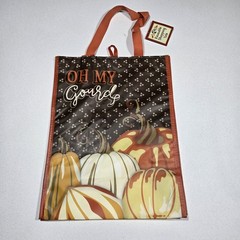“Oh My Gourd” Kane Home Reusable Grocery Tote Bag Fall Pumpkin Eco-Friendly New