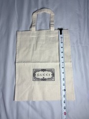 Gucci Beige Cotton Reusable Shopping Bag Foldable All-Over Pattern 003020-3