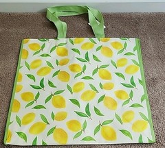 TJ MAXX – Beautiful Yellow Lemons & Leaves – Large Reusable Shopping Tote Bag