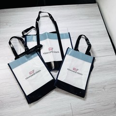 Vineyard Vines Small Reusable Med Shopping Tote Bag Whale Handles Lot Of 4 Bags