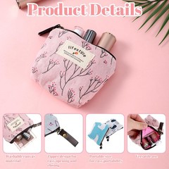 JJUNW 6 Pcs Mini Makeup Pink, coffee, beige, light blue, lake white