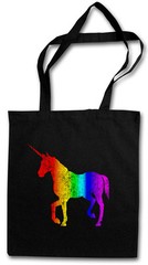 UNICORN I SHOPPING BAG Rainbow Colors Fairy Fairies Cartoon Rockabella Tattoo