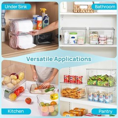 Vtopmart 2 Pack Trash Bag Holder, Stackable Garbage 2 Pack, Clear